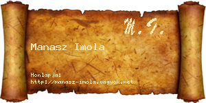 Manasz Imola névjegykártya